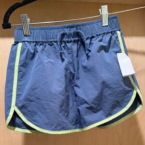 Eyeshadow Navy Athletic Shorts with Lime Trim Size Youth 7/8 New
